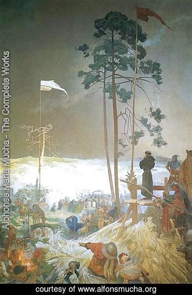 Alphonse Maria Mucha - The Meeting of Krizky, 1916