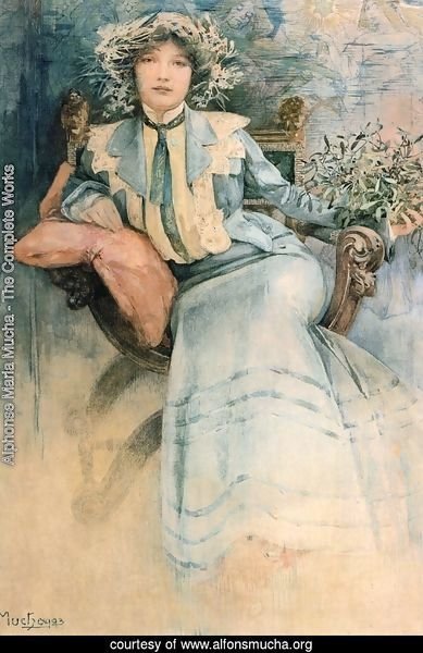 Mistletoe: Portrait of Mme. Mucha