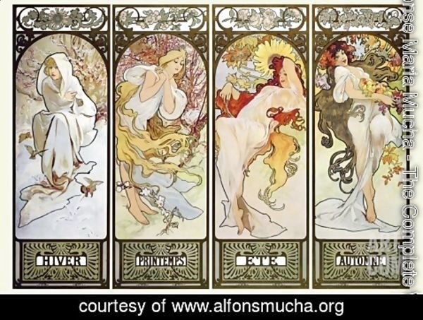 Alphonse Maria Mucha - Four Seasons