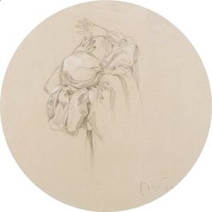 Alphonse Maria Mucha - Study Of A Draped Female