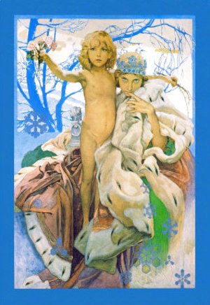 Alphonse Maria Mucha - Poster presentation of Andersen's Snow Queen