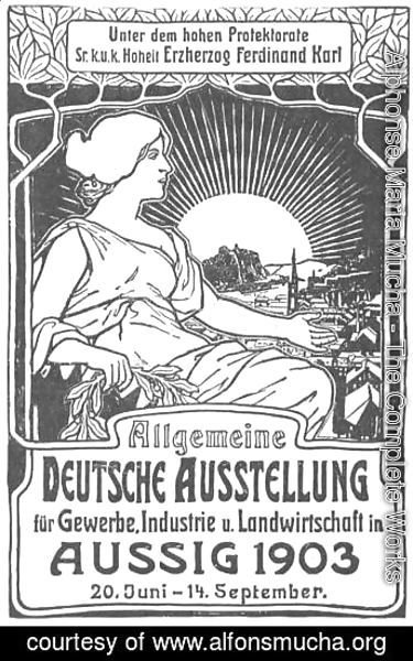 Alphonse Maria Mucha - General German poster exhibition for trade, industry and agriculture