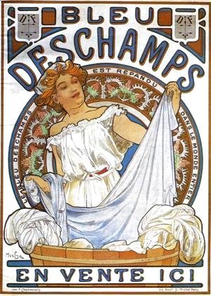 Alphonse Maria Mucha - Bleu Deschamps. c. 1897