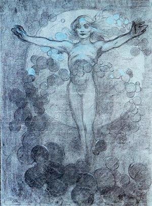 Alphonse Maria Mucha - Standing Figure. c.1900