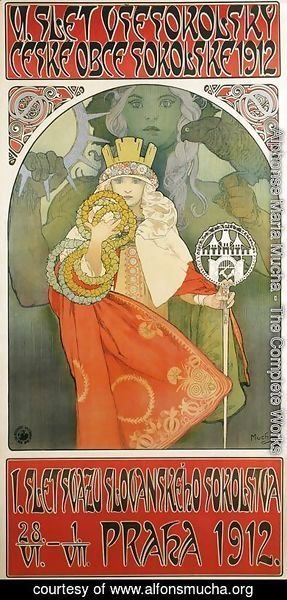 Alphonse Maria Mucha - 6th Sokol Festival. 1912