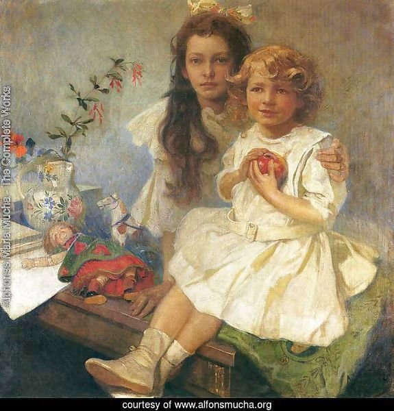 Jaroslava and Jiri - The Artist's Children. 1919