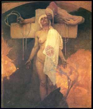 Alphonse Maria Mucha - France Embraces Bohemia. c. 1918