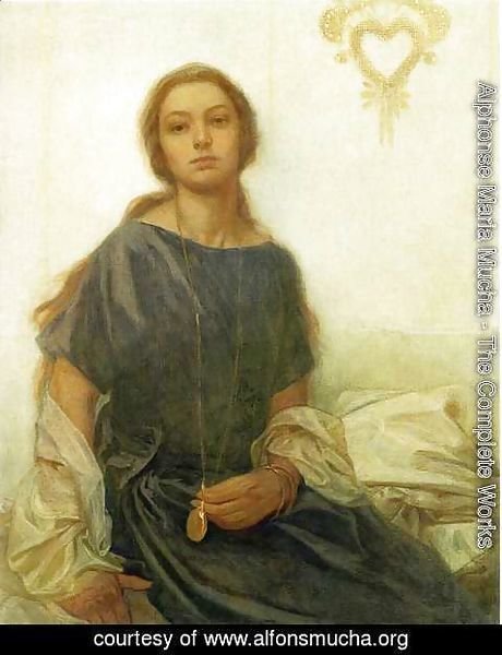 Alphonse Maria Mucha - Portrait of Jaroslava, c. 1930