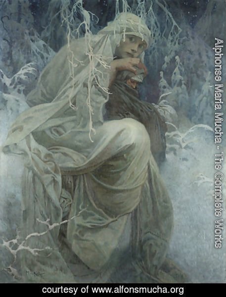 Alphonse Maria Mucha - A Winter Tale