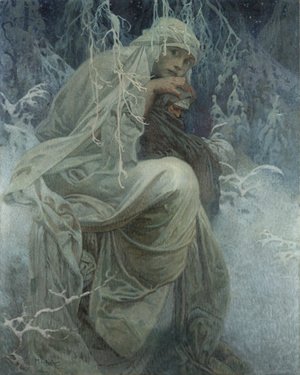 Alphonse Maria Mucha - A Winter Tale