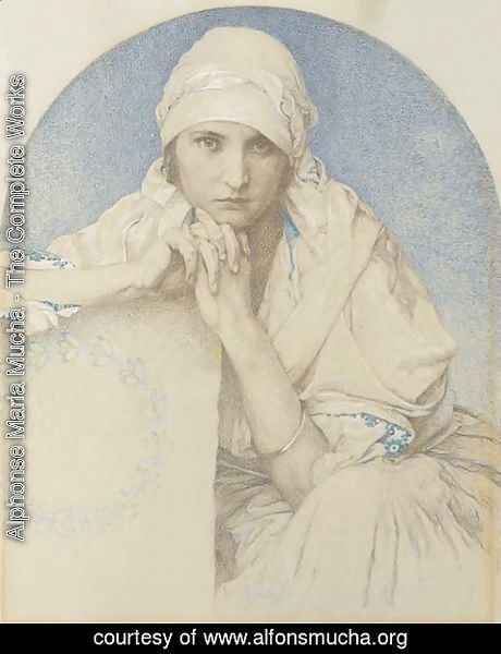 Alphonse Maria Mucha - Portrait of Jaroslava (Jarca), Mucha's daughter