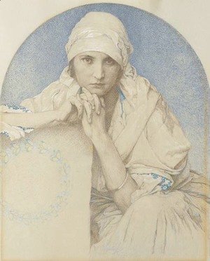 Alphonse Maria Mucha - Portrait of Jaroslava (Jarca), Mucha's daughter