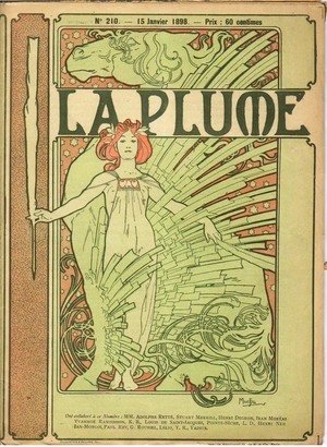 Cover composed by Mucha for the french literary and artistic Review La Plume