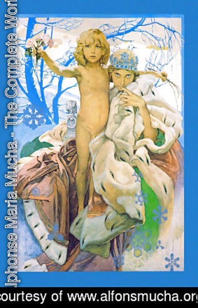 Alphonse Maria Mucha - Poster presentation of Andersen's Snow Queen