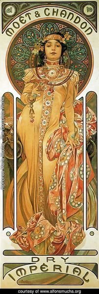 Alphonse Maria Mucha - Moet And Chandon Cremant Imperial